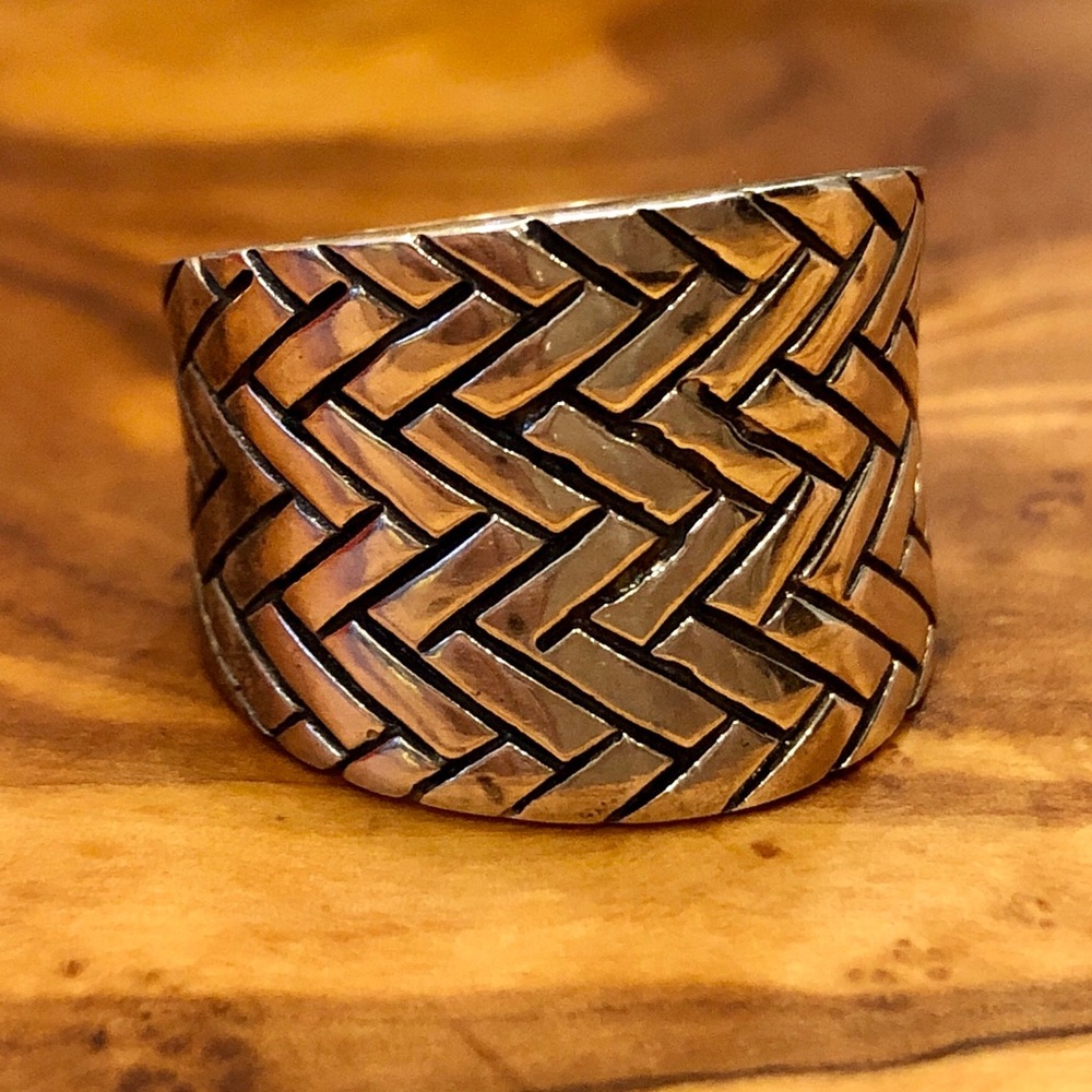 925 Sterling Silver Textured Ring